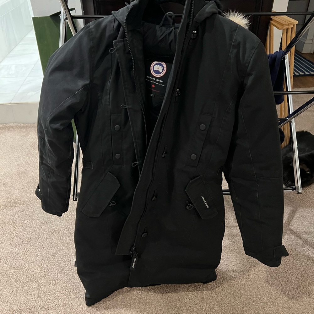 Canada Goose Kensington Parka Womens Down Black Winter Jacket Size S